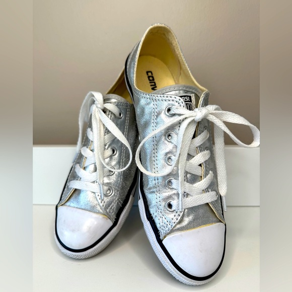 Shoes - Converse Chuck Taylor All-Star Silver Metallic Womens Sneakers